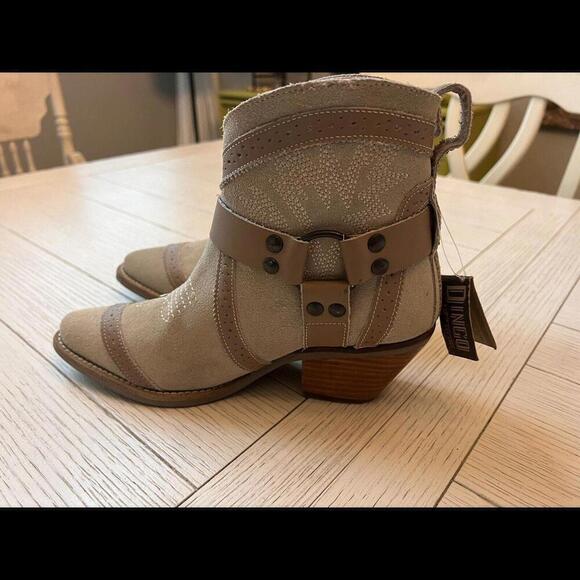 NWT Dingo Gummy Bear Leather/Suede Ankle Western Ladies Boots, Block Heel, Sz 6‎ - Picture 8 of 9